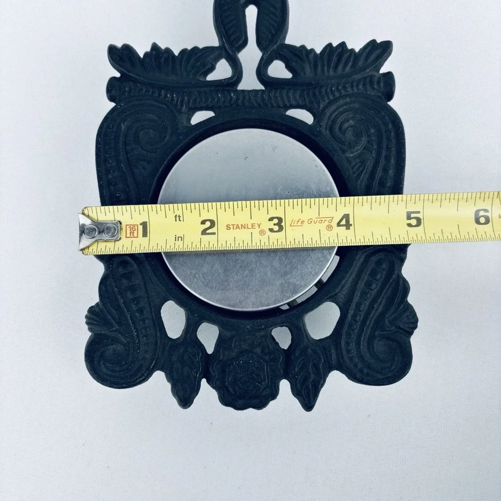 Vintage Williamsburg Food Warmer Trivet Black‎ Cast Iron Square Model 1700